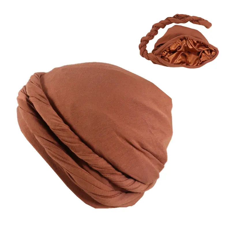 Solid Satin Lined Turban